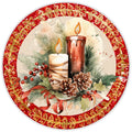 10 Christmas Candle Sign, Metal Wreath Sign, Home Decor