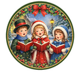 10" Christmas Carolers Sign, Metal Wreath Sign, Home Decor, DIY Wreath Supply