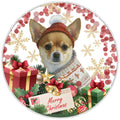 10 Christmas Chihuahua  Sign, Metal Wreath Sign, Home Decor