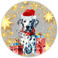 10 Christmas Dalmatian Dog Sign, Metal Wreath Sign, Home Decor