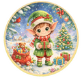 10" Christmas Elf Sign, Metal Wreath Sign, Home Decor, DIY Wreath Supply