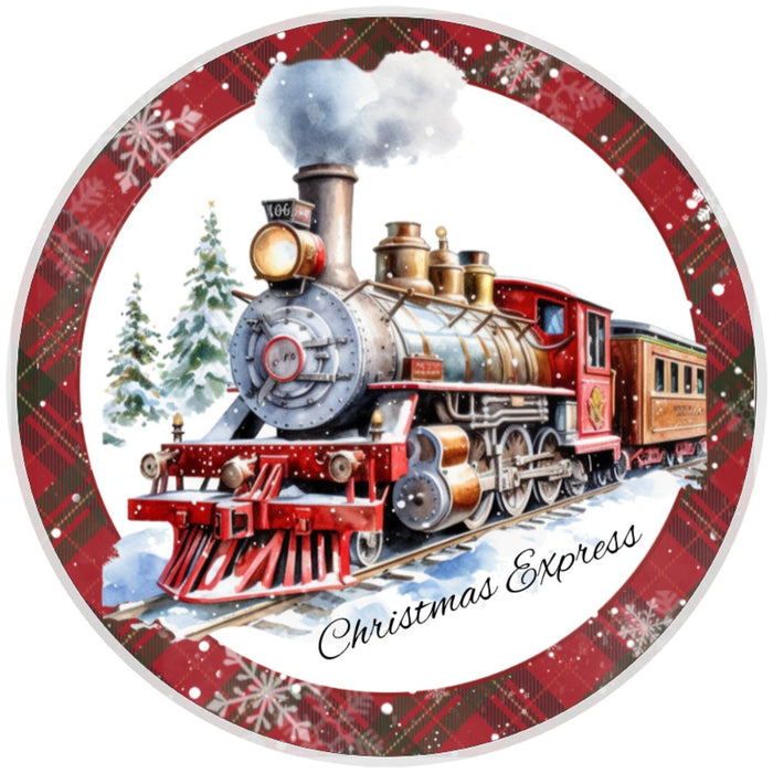 10 Christmas Express Train Sign, Wreath Sign, Home Decor, The Ritzy Cactus, Gift