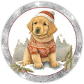 10 Christmas Golden Retriever Dog Sign, Metal Wreath Sign, Home Decor
