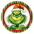 10 Christmas Green Monster Holiday Sign, Wreath Sign, Home Decor