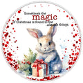 10 Christmas Magic Bunny Sign, Wreath Sign, Home Decor