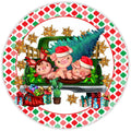 10 Christmas Pig Sign, Wreath Sign, Home Decor, The Ritzy Cactus