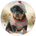 10 Christmas Rottweiler Dog Sign, Metal Wreath Sign, Home Decor