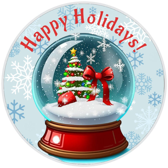 10  Christmas Tree Snow Globe  Sign, Wreath Sign, Home Decor