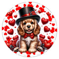 10  Cocker Spaniel Dog Valentine Sign, Wreath Sign, Home Decor