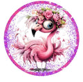 10 Corky Flamingo Sign, Metal Wreath Sign, Home Decor