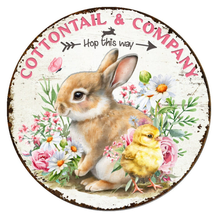 10 Cottontail Company Easter Sign, Wreath Sign, Home Decor
