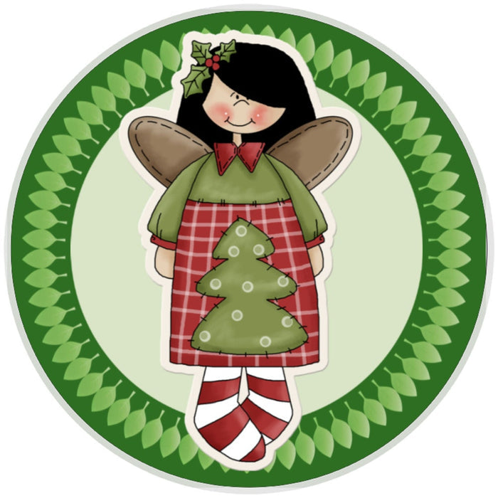 10 Country Christmas Angel Sign, Wreath Sign, Home Decor