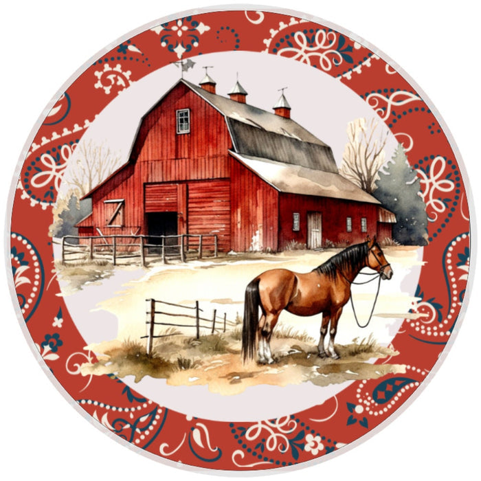 10 Country Red Barn Sign, Wreath Sign, Home Decor