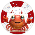 10 Crab Nautical  Sign, Metal Wreath Sign, Home Decor