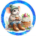 10 Cupcake Mouse Sign, Metal Wreath Sign, Home Decor