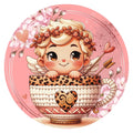 10 Cupid Cup Valentine Sign, Wreath Sign, Home Decor