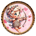 10 Cupid Leopard Valentine Sign, Wreath Sign, Home Decor