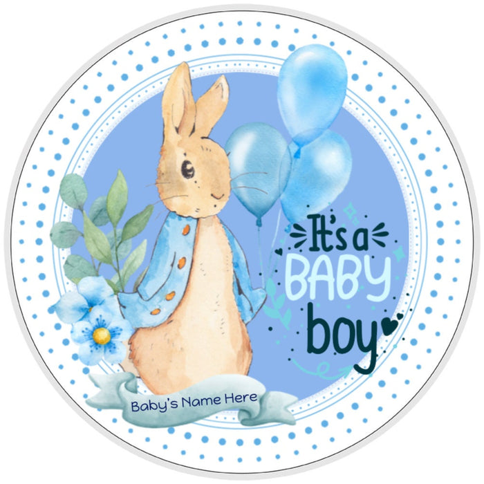 10 Customizable Its A Boy Baby Bunny Sign, Wreath Sign, Home Decor, Metal Sign, The Ritzy Cactus