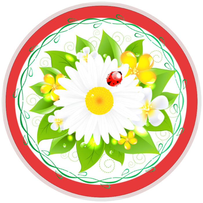 10 Daisy Ladybug Sign, Wreath Sign, Home Decor, Metal Sign, The Ritzy Cactus