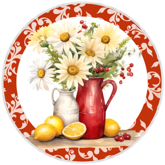 10 Daisy Lemon Sign, Wreath Sign, Home Decor, The Ritzy Cactus
