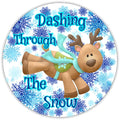 10 Dashing Through The Snow Reindeer Christmas Sign, Wreath Sign, Home Decor