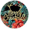 10 Deer Merry Christmas Sign, Wreath Metal Sign, Home Decor