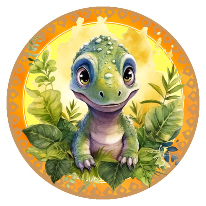 10 Dinosaur Baby Green Sign, Metal Wreath Sign, Home Decor
