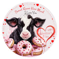10 Donut Cow Happy Valentines Sign, Wreath Sign, Home Decor
