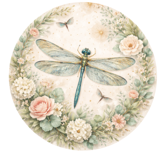10" Dragonfly Sign, Metal Wreath Sign, Home Decor, DIY Wreath Supply