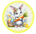 10  Easter Bunny & Chick Dot Sign, Wreath Sign, Home Decor, Gift