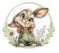 10 Easter Bunny Green Daisy Wreath Sign,  Metal Wreath Sign, Home Decor, Spring Sign