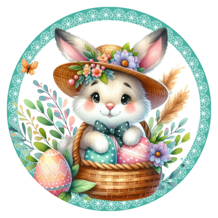 10  Easter Bunny Lace Sign, Wreath Sign, Home Decor, Gift