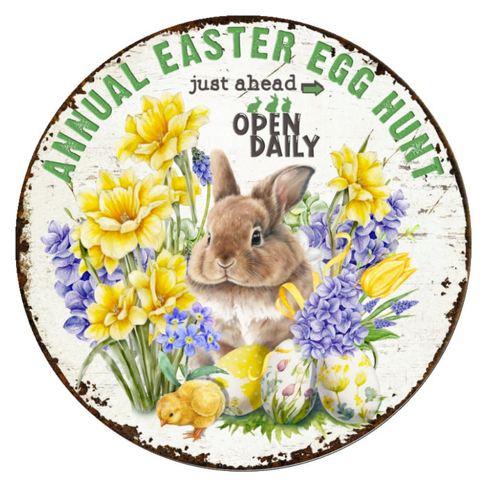 10 Easter Egg Hunt Spring Sign, Wreath Sign, Home Decor