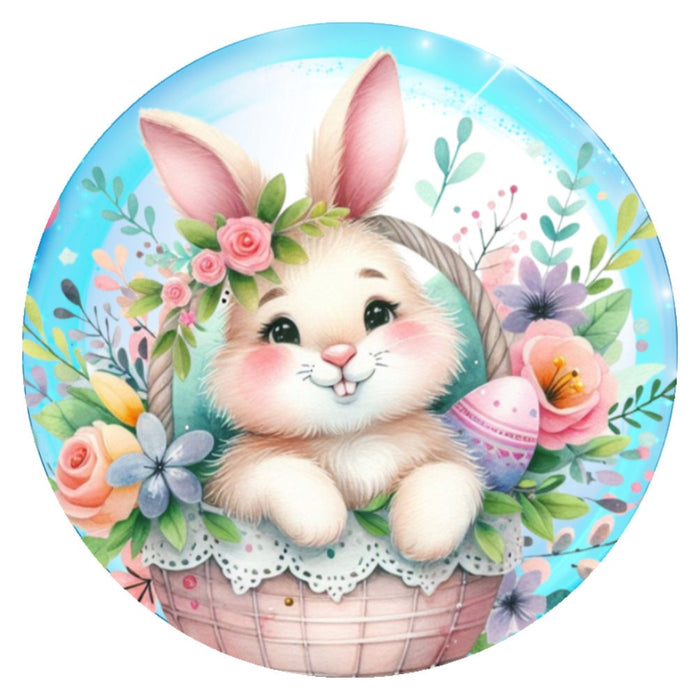 10  Easter Floral Bunny Sign, Wreath Sign, Home Decor, Gift