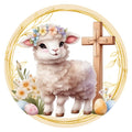 10 Easter Lamb  Sign, Wreath Sign, Home Decor, Gift