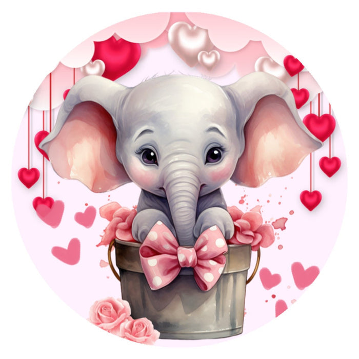 10 Elephant  Valentine Sign, Wreath Sign, Home Decor
