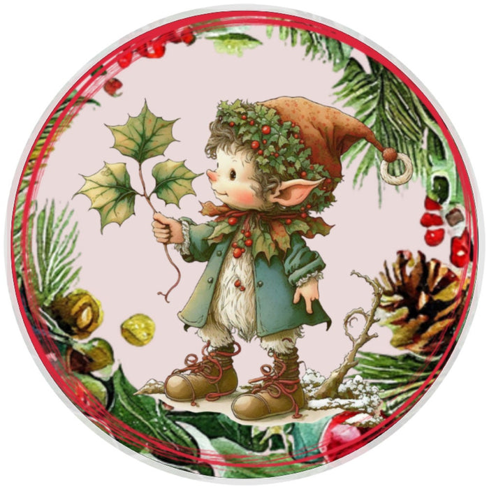 10 Elf Wreath Christmas Sign, Wreath Sign, Home Decor