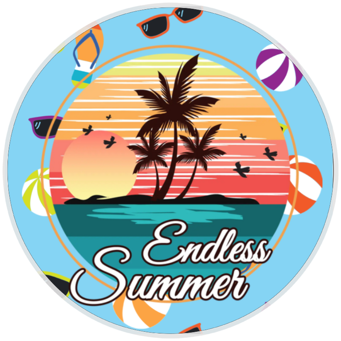 10” Endless Summer Beach Sign, Home Decor, Aluminum, The Ritzy Cactus