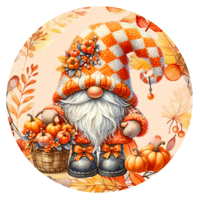 10 Fall Gnome  Pumpkin Sign, Wreath Sign, Home Decor