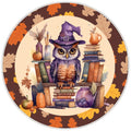 10 Fall Owl Sign, Halloween Wreath Sign, Home Decor