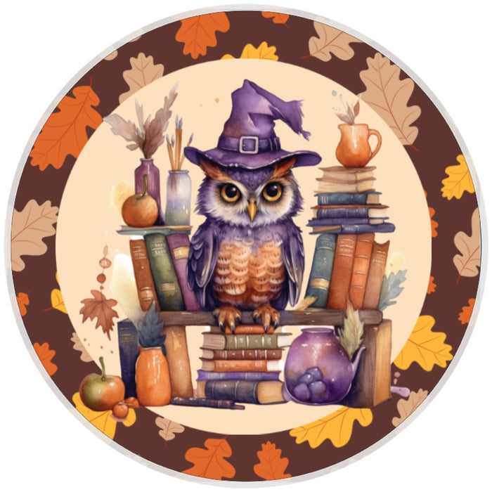 10 Fall Owl Sign, Halloween Wreath Sign, Home Decor