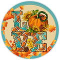 10 Fall Pumpkin Love Sign, Wreath Sign, Metal Sign, Home Decor