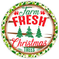 10 Farm Fresh Christmas Trees Wreath Sign, Wreath Sign, Home Decor