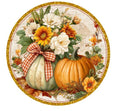 10 Farmhouse Fall Country Pumpkin Sign, Wreath Sign, Metal Sign, Home Decor
