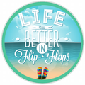 10” Flip Flop Summer Sign, Home Decor, Aluminum, The Ritzy Cactus