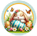 10 Floppy Eared Bunny Sleeping Easter Sign, Wreath Sign, Home Decor