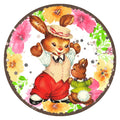 10 Floral Bunny Easter Wreath Sign, Wreath Sign, Home Decor, Metal Sign, The Ritzy Cactus