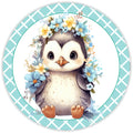 10 Floral Penguin  Sign, Metal Wreath Sign, Home Decor