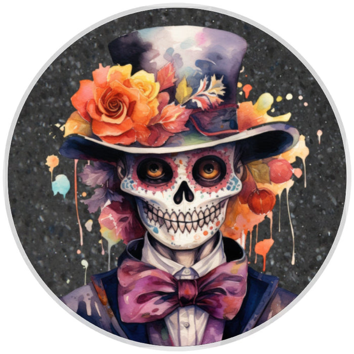 10 Floral Skeleton Halloween Sign, Halloween Wreath Sign, Home Decor