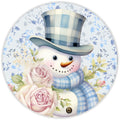 10 Floral Snowman Winter Sign, Wreath Sign, Home Decor